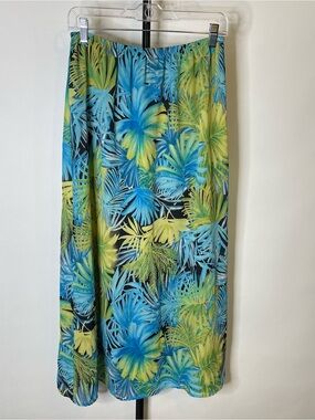 Vintage JKLA Hawaiian Floral Maxi Skirt Size Large Women’s